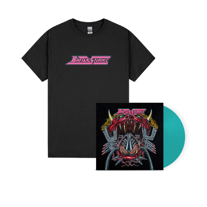 Battlesnake - Toxic Teal LP + Pink Logo Tshirt