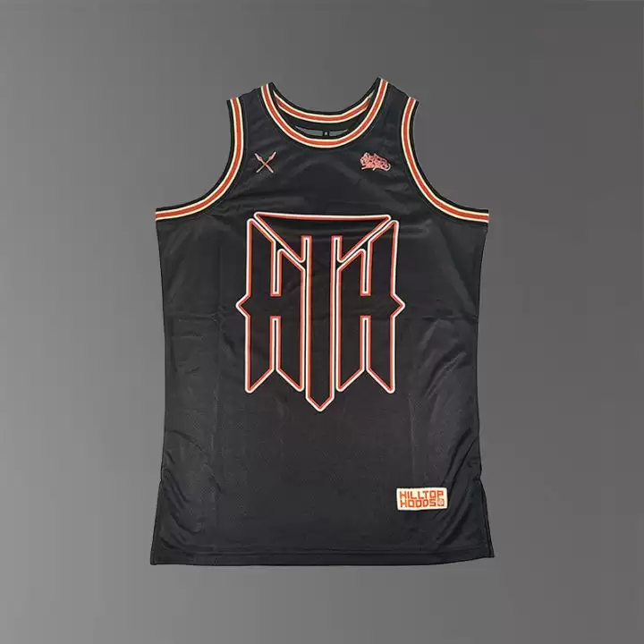 Black Basketball Jersey – Hoods ’25
