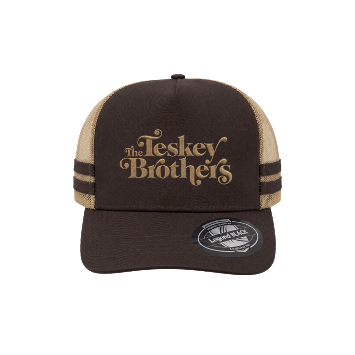 Brown Striped Trucker