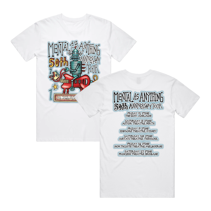 Robot White Tshirt