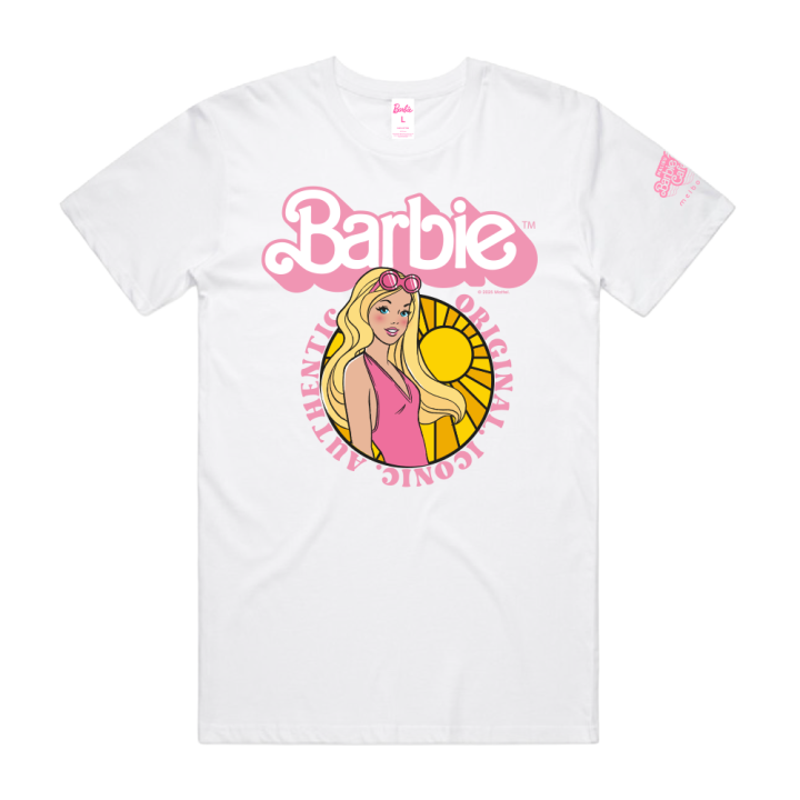 Kids White Sunshine Barbie Tee