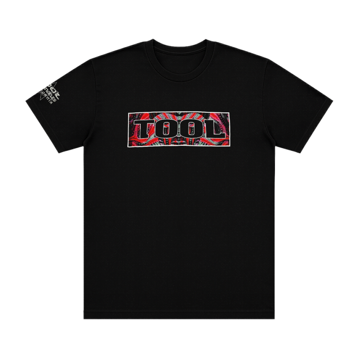 Three Red Faces Black Tshirt