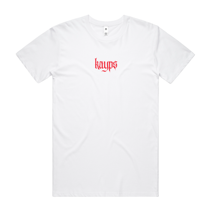 KAYPS - Red Logo White Tshirt + Bunuba Baby Digital Download