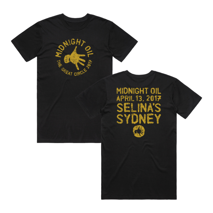 Head Injuries Live at Selina's Original Event Tshirt (Yellow Print/Black Garment)
