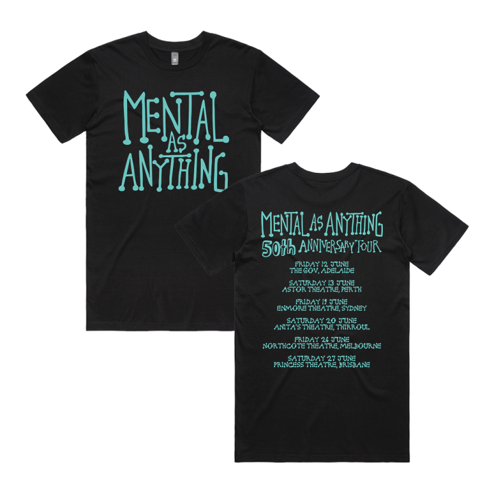Mental Text Black Tshirt (w/dateback to June 26)