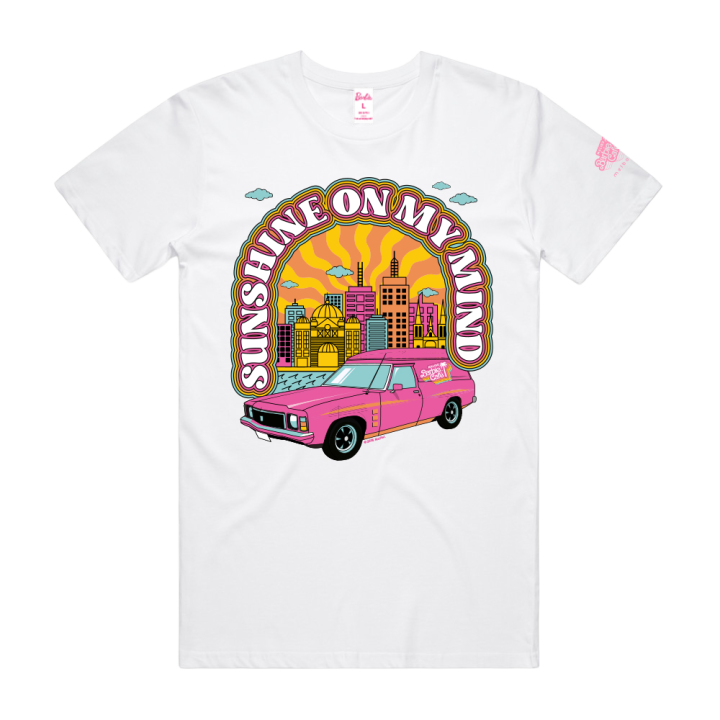 Adults sunshine on mind white T shirt