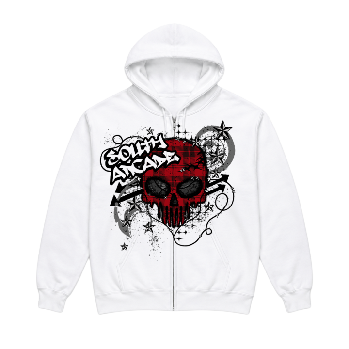 SKULL ZIP HOOD
