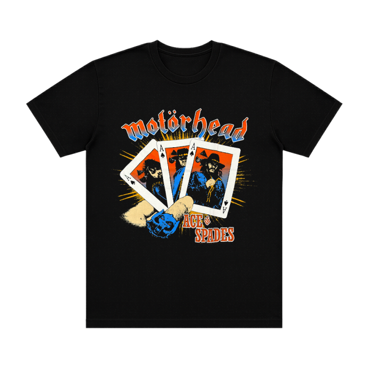 Three Of A Kind/Ace Of Spades Black Tshirt