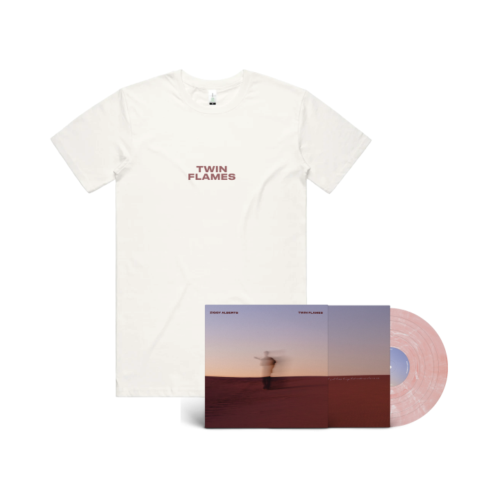 Twin Flames - Powder Pink Vinyl LP + Natural Tshirt