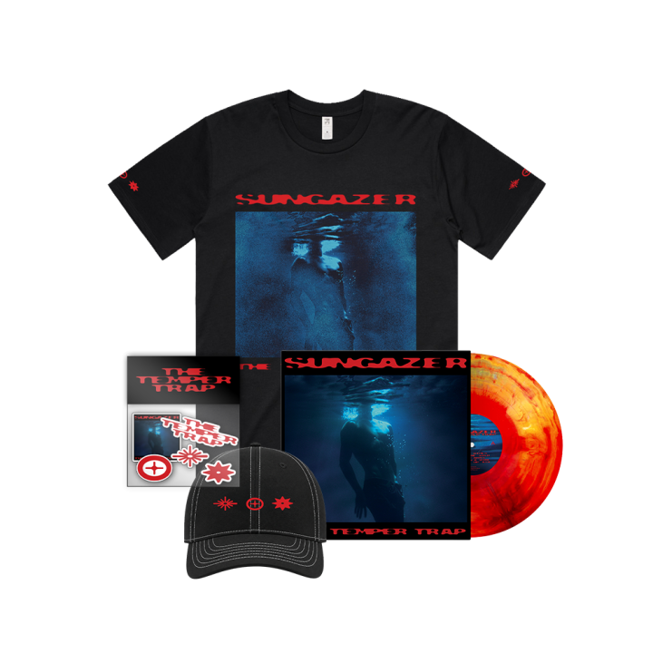 Sungazer Sunset Vinyl + Album Tshirt Merch Pack