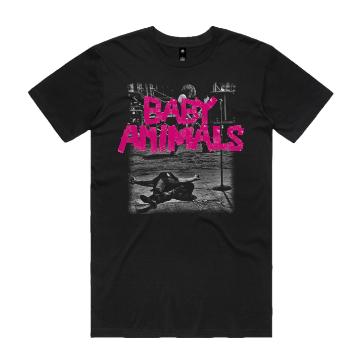 PINK TEXT BLACK TSHIRT
