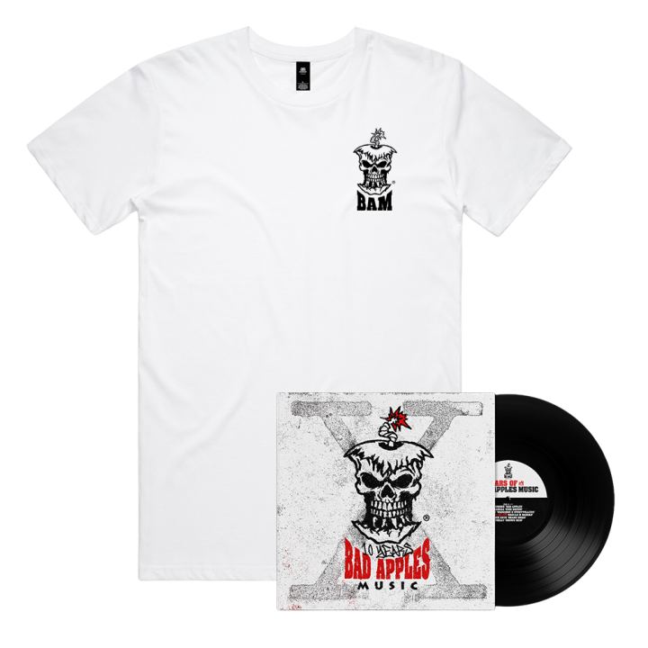 BAD APPLES MUSIC - BAM 10th Anniversary Vinyl + Tshirt Bundle