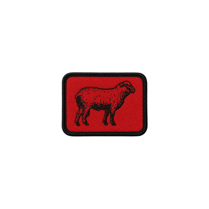 Red Sheep illustration Patch