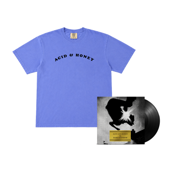 Acid &amp; Honey Flock Font Tshirt + Black Vinyl LP