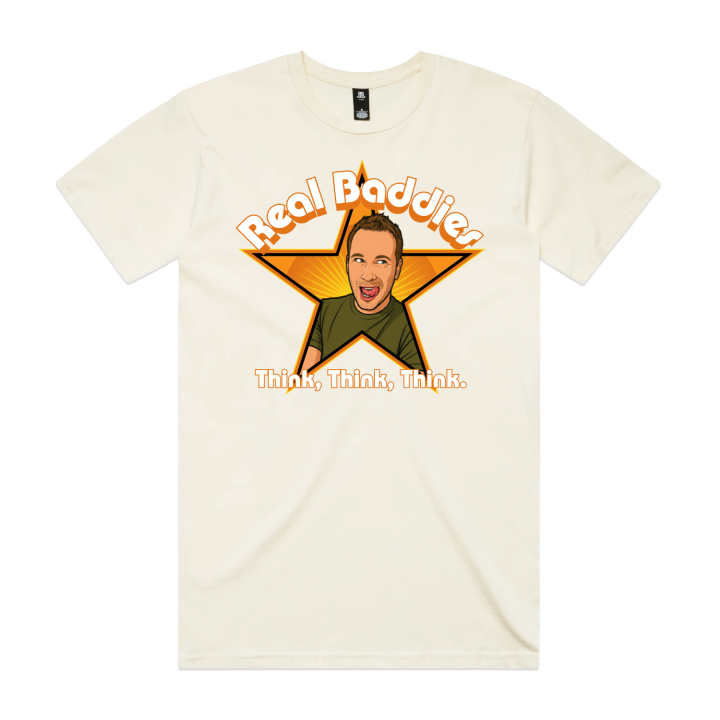 Real Baddies Think Think Think - Ecru Tshirt