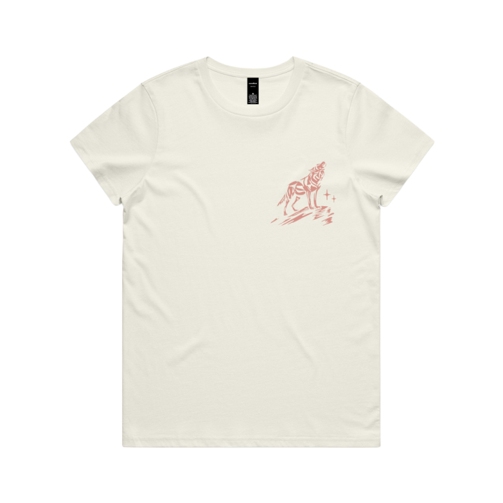 Wolf Ecru Ladies Tshirt