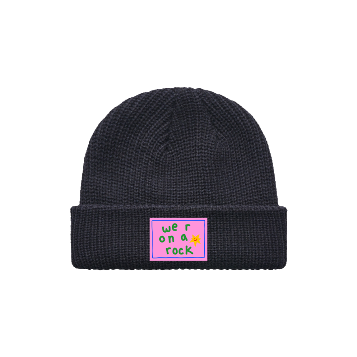 we r on a rock beanie (Navy/Red)