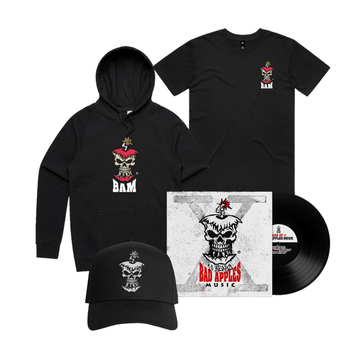 BAD APPLES MUSIC - BAM 10th Anniversary Vinyl + Merch Bundle