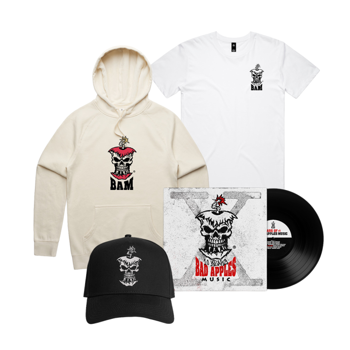 BAD APPLES MUSIC - BAM 10th Anniversary Vinyl + Merch Bundle