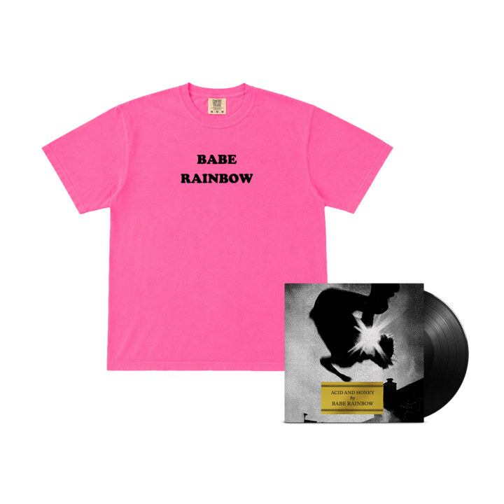 Babe Rainbow Flock Logo Tshirt + Black Vinyl LP