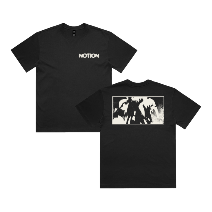 Blurry Pocket Logo Black Tshirt