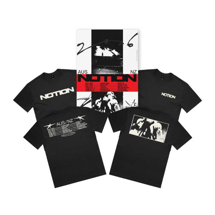 Bundle Pack (Black Tour Tshirt/Blurry Pocket Logo Black Tee/A2 Poster)