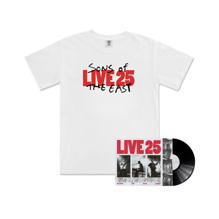 Live 25 - Black Vinyl LP + White Tshirt