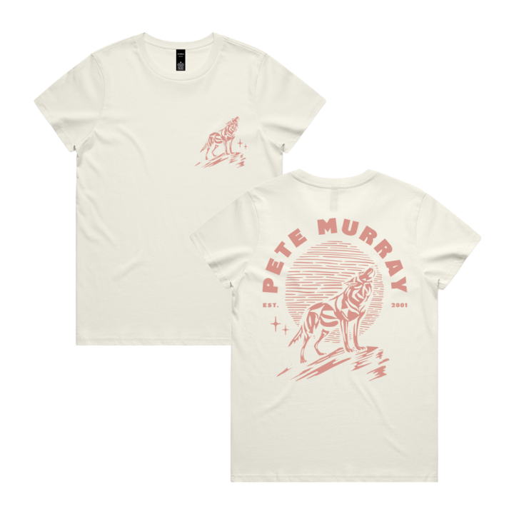 Wolf Ecru Ladies Tshirt