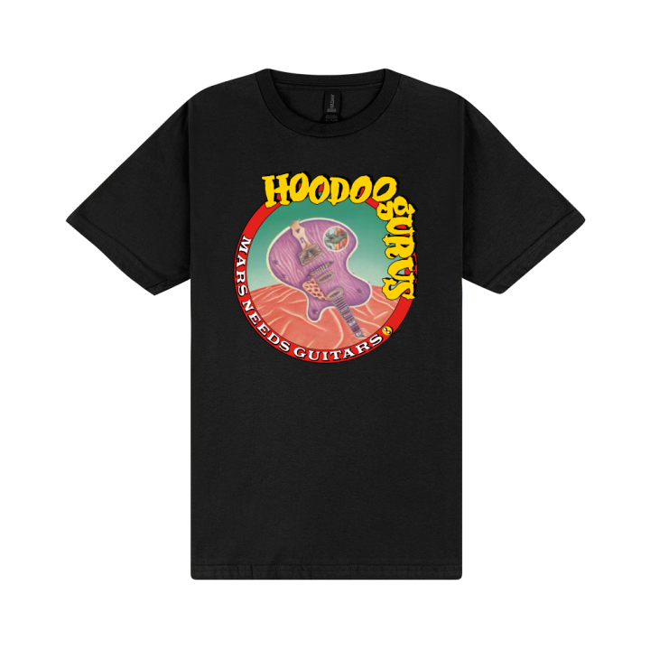 Mars Needs Guitars Black Tshirt (Front Print Only)