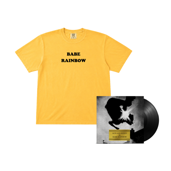 Babe Rainbow Flock Logo Tshirt + Black Vinyl LP