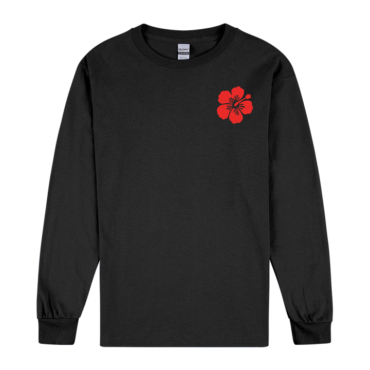 FLOWER BLACK LONGSLEEVE TEE