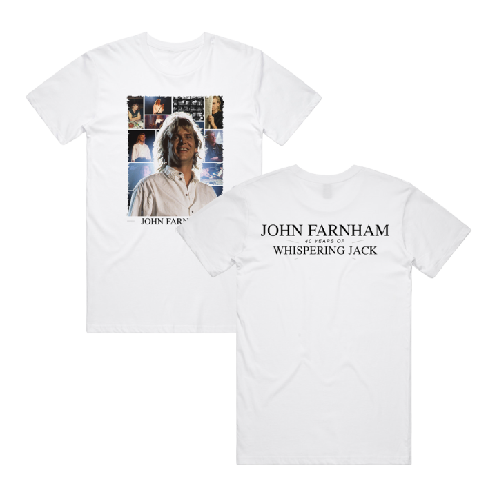 Whispering Jack Collage White Tshirt