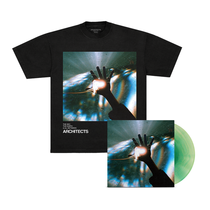 The Sky, The Earth &amp; All Between - Sea Wave Foam Vinyl LP + Album Tshirt