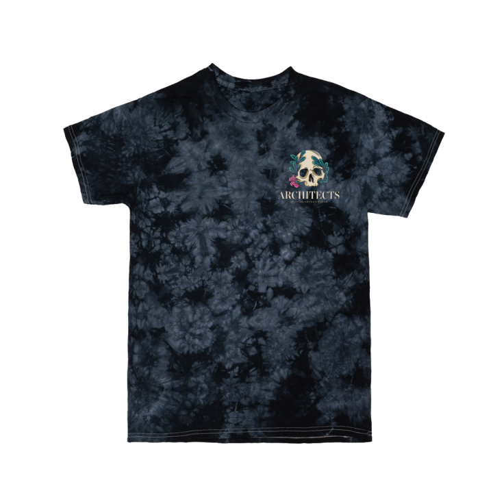 Floral Skull Tie-Dye Tshirt