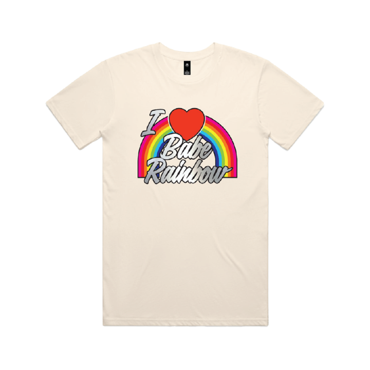 I heart Babe Rainbow Ecru shirt