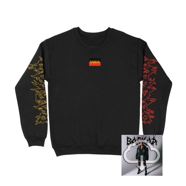 BARKAA Flag Logo Black Crewneck + BIG TIDDA Digital Download