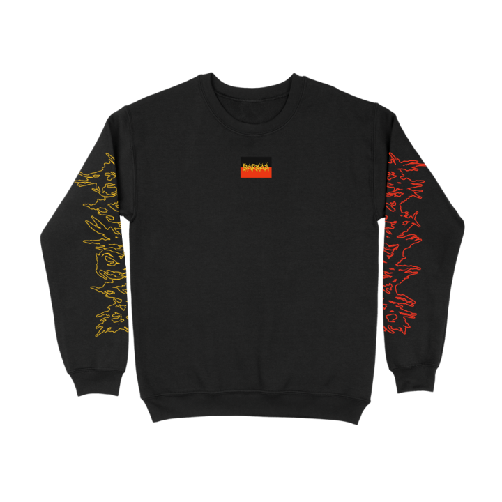 BARKAA - Flag Logo Black Crewneck