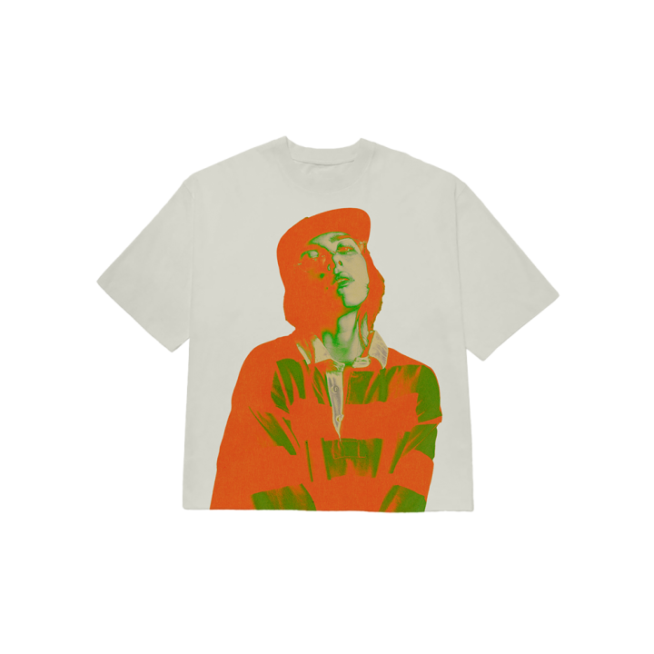 *ORANGE GRADIENT MAP PHOTO WHITE TEE