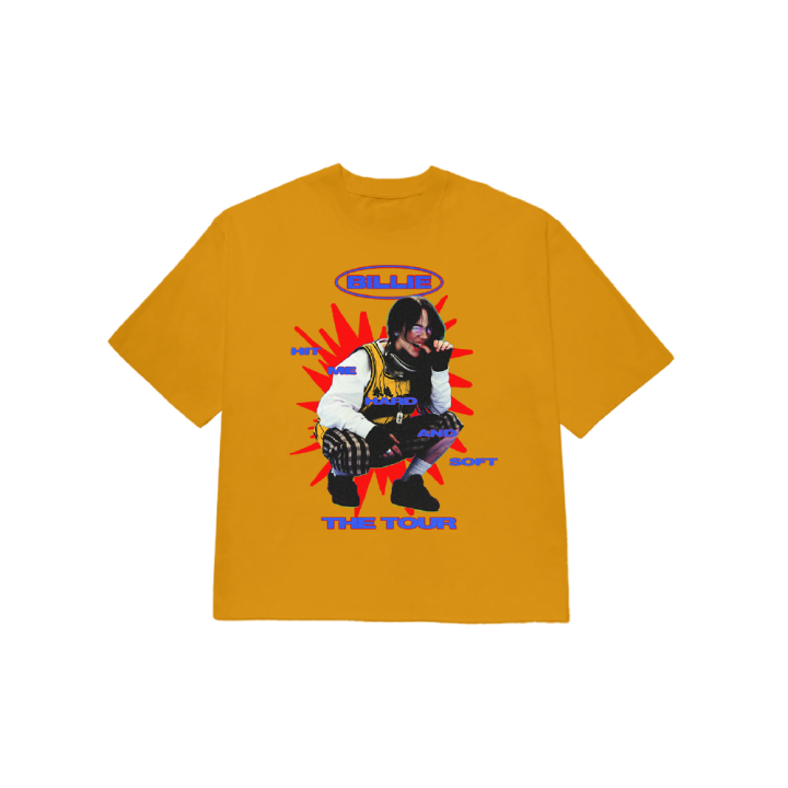 HIT ME HARD AND SOFT WORLD TOUR YELLOW TEE