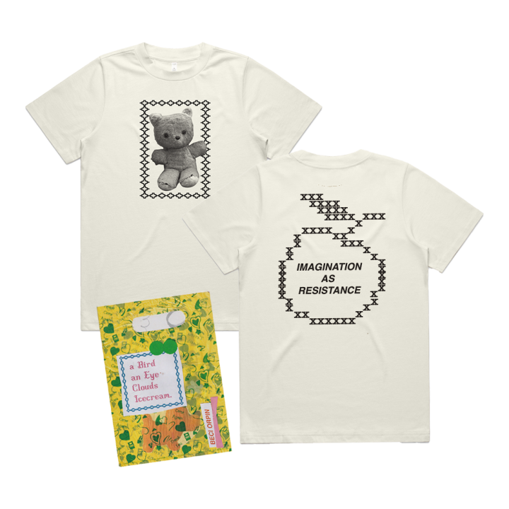 &#039;Pages of Me&#039; Zine + Teddy Ecru Unisex Tshirt