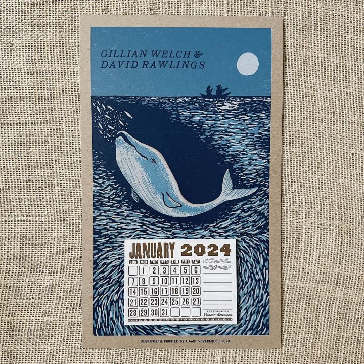Blue Whale 2024 Tear-Away Calendar