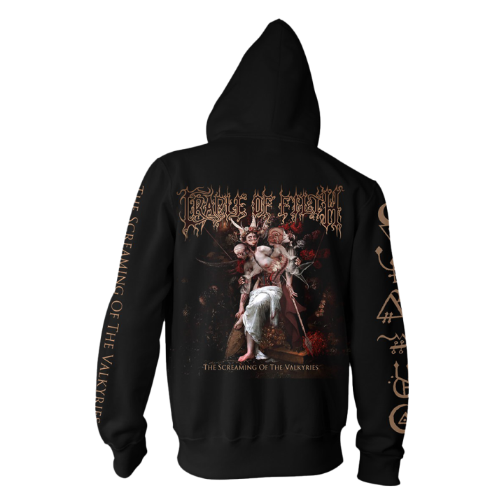 The Screaming Of The Valkyries Black Zip-Hoodie