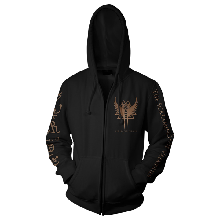 The Screaming Of The Valkyries Black Zip-Hoodie