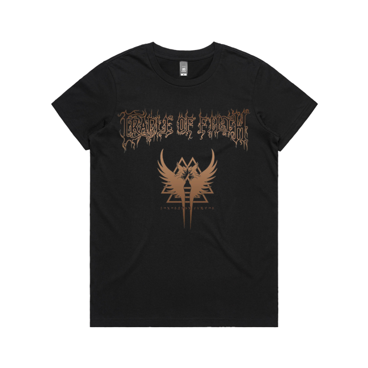 Valkyrie Sigil Oversized Ladies Black Tshirt