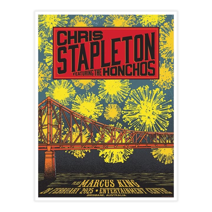 Chris Stapleton Show Poster Brisbane, AU 28/02/2025