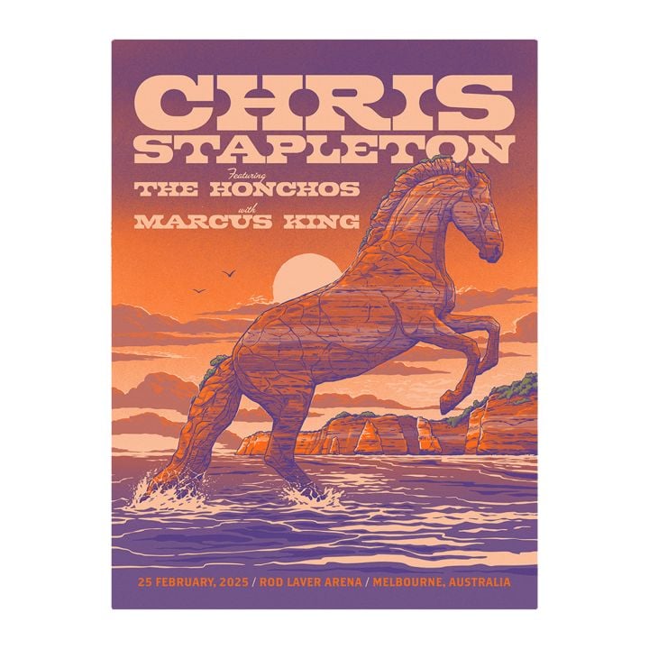 Chris Stapleton Show Poster Melbourne, AU 25/02/2025