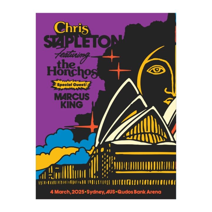 Chris Stapleton Show Poster Sydney, AU 04/03/2025