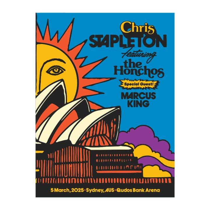 Chris Stapleton Show Poster Sydney, AU 05/03/2025