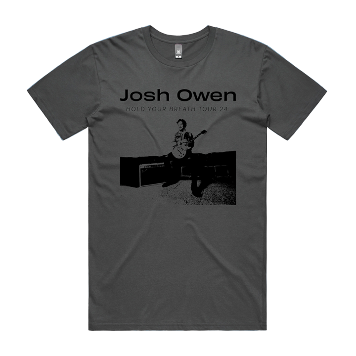 Josh Owens - Hold Your Breath Tour 2024 Charcoal Tshirt