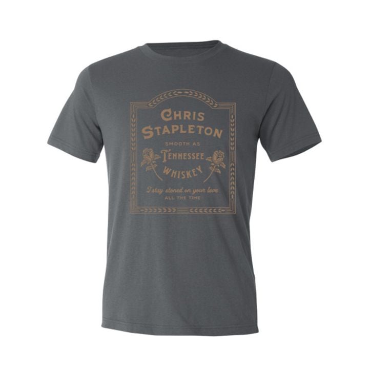 Whiskey Lyric Charcoal Tshirt